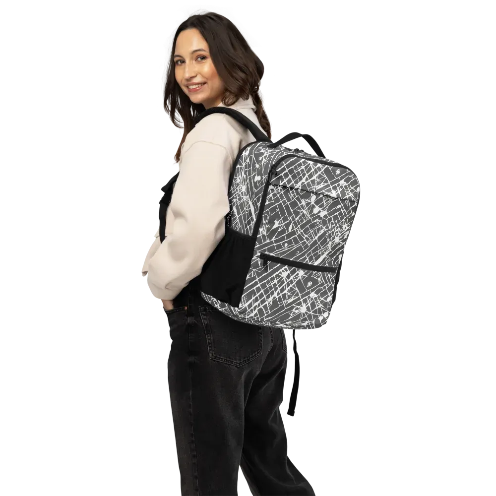 Ink Grid on Utility Backpack — Back