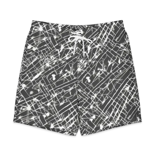 Ink Grid on a Men's Board Shorts