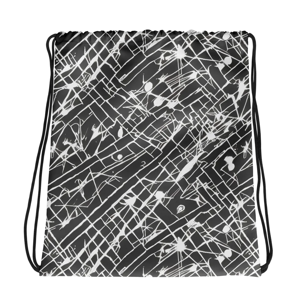 Ink Grid on Drawstring Bag — Photo