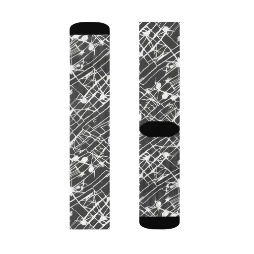 Ink Grid on a Socks