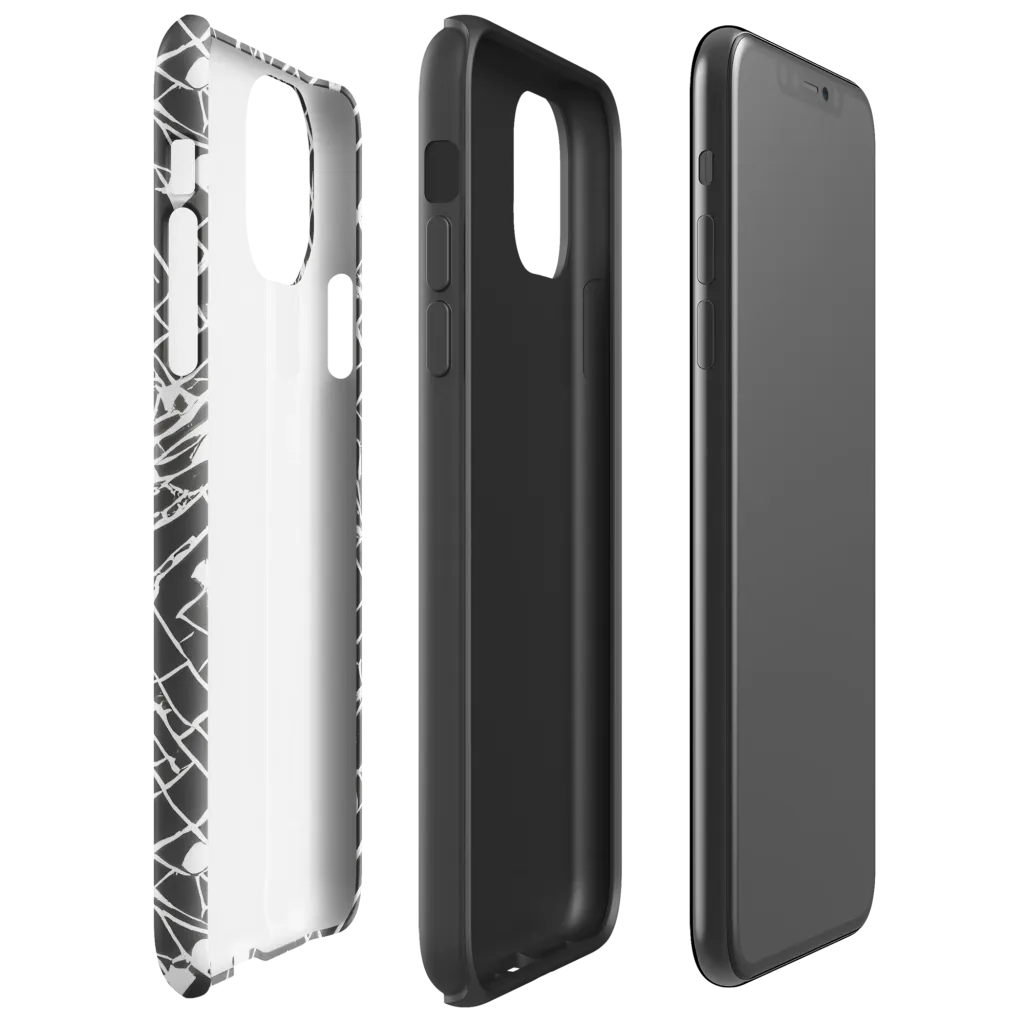 Ink Grid on Tough Case for iPhone® — Right