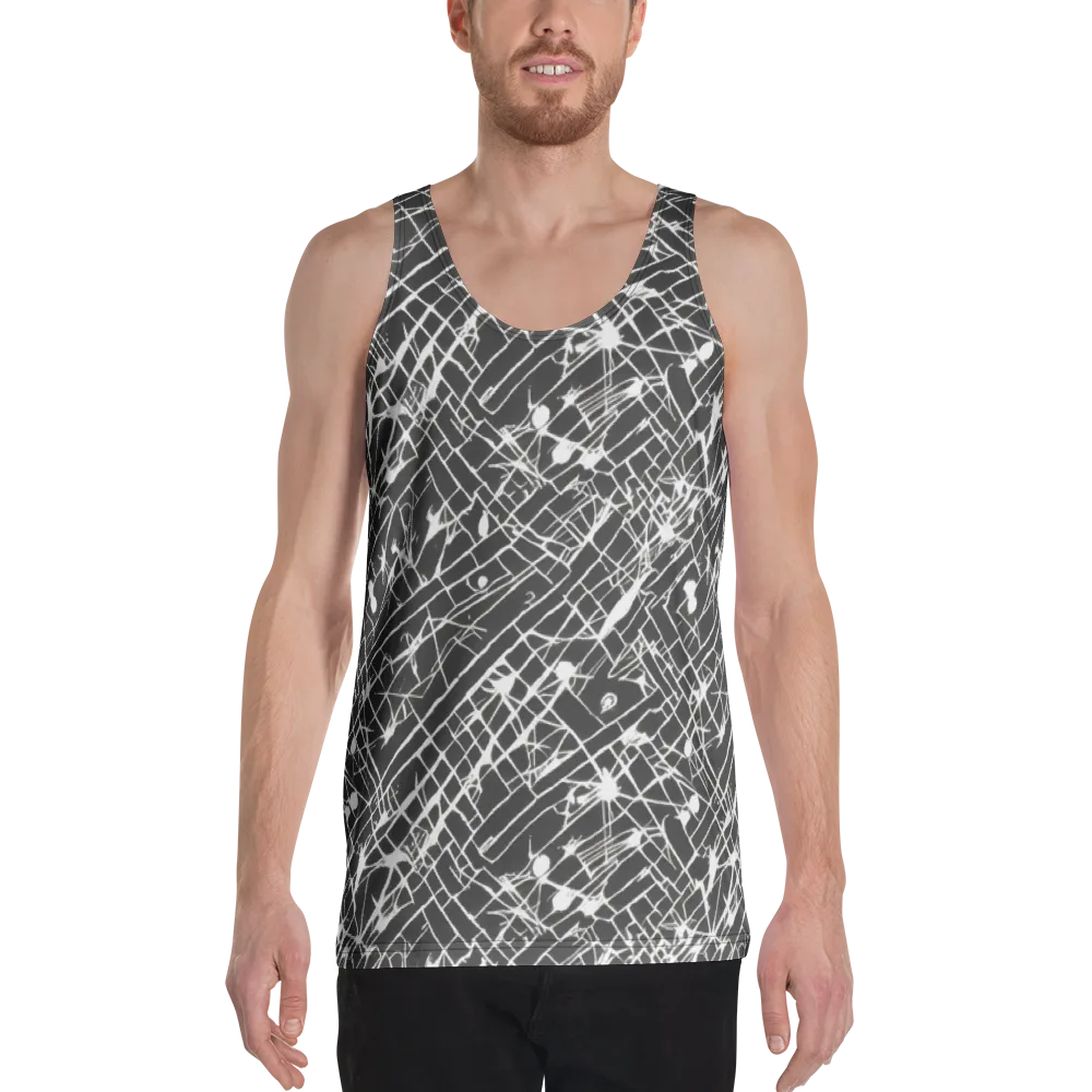 Ink Grid on Men's Tank Top — Front