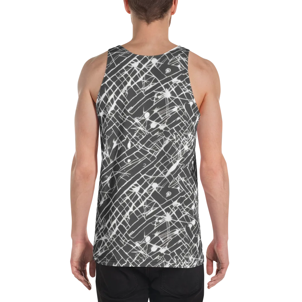 Ink Grid on Men's Tank Top — Back
