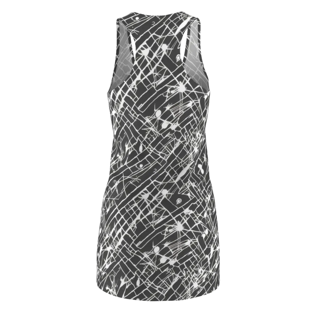 Ink Grid on Racerback Dress — Back
