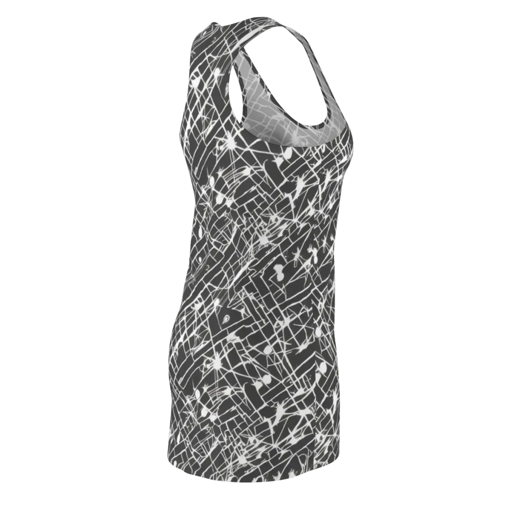 Ink Grid on Racerback Dress — Back Side