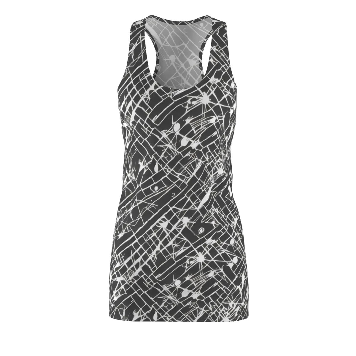 Ink Grid on Racerback Dress — Front
