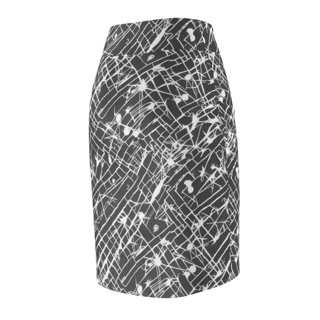 Ink Grid on Pencil Skirt — Back Side