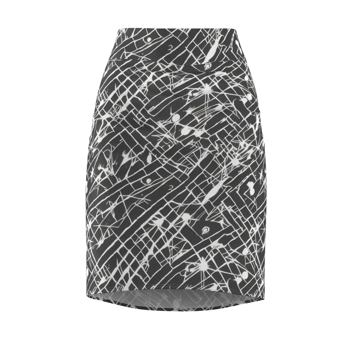 Ink Grid on Pencil Skirt — Front