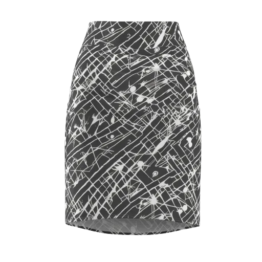Ink Grid on a Pencil Skirt