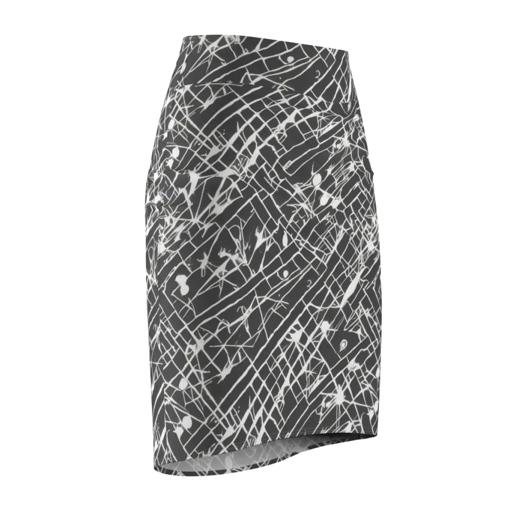 Ink Grid on Pencil Skirt — Front Side