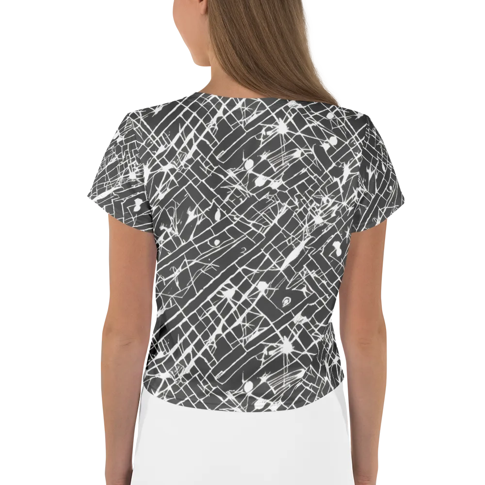 Ink Grid on Crop Tee — Back