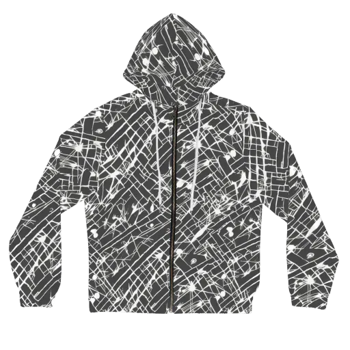 Ink Grid on a Women's Full-Zip Hoodie