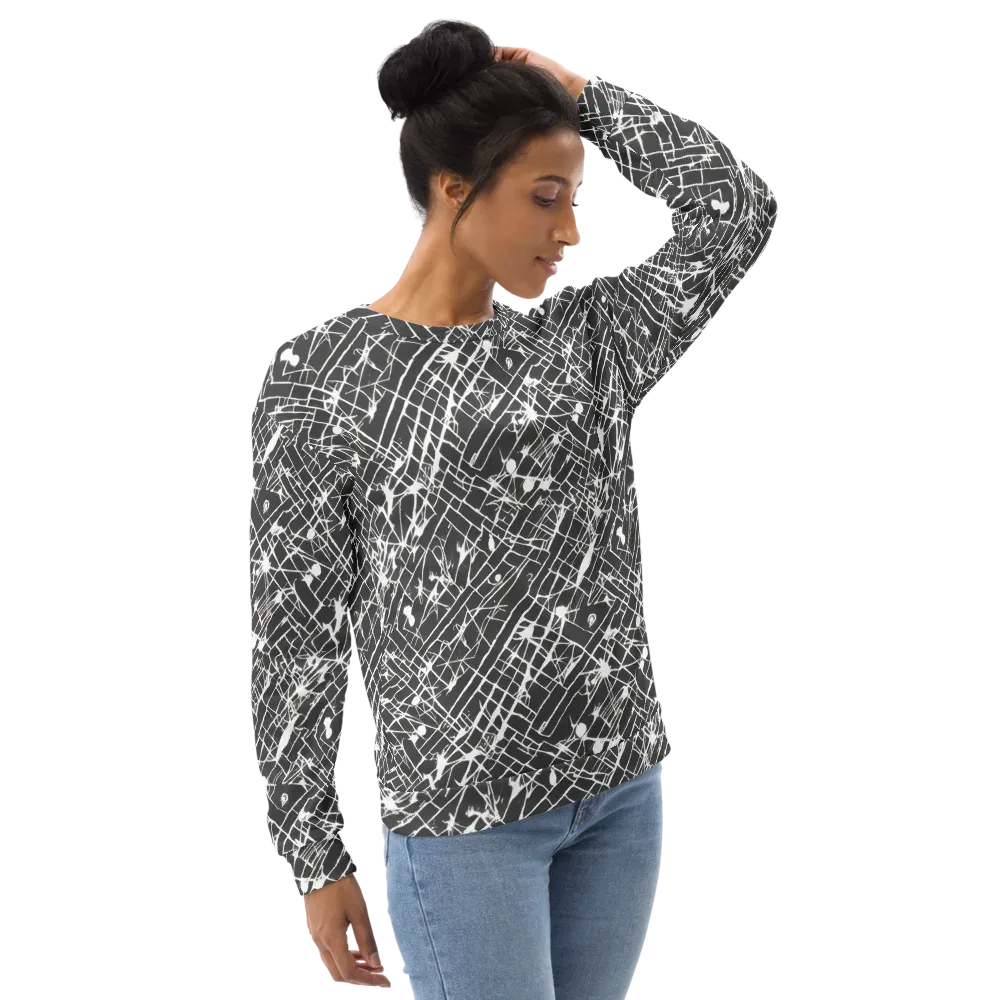 Ink Grid on Sweatshirt — Right Front