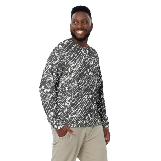 Ink Grid on a Sweatshirt
