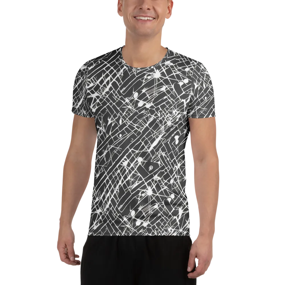 Ink Grid on Men's Athletic T-Shirt — Front