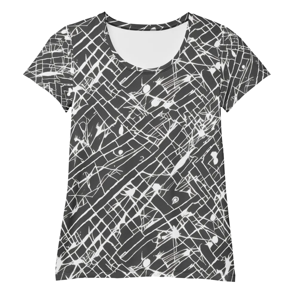 Ink Grid on Women's Athletic T-Shirt — Front