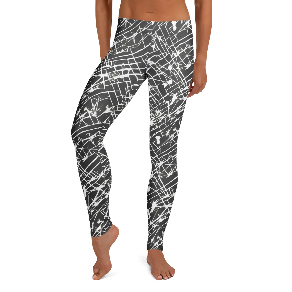 Ink Grid on Leggings — Front