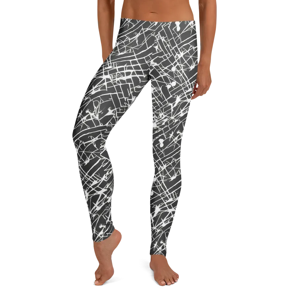Ink Grid on Leggings — Front