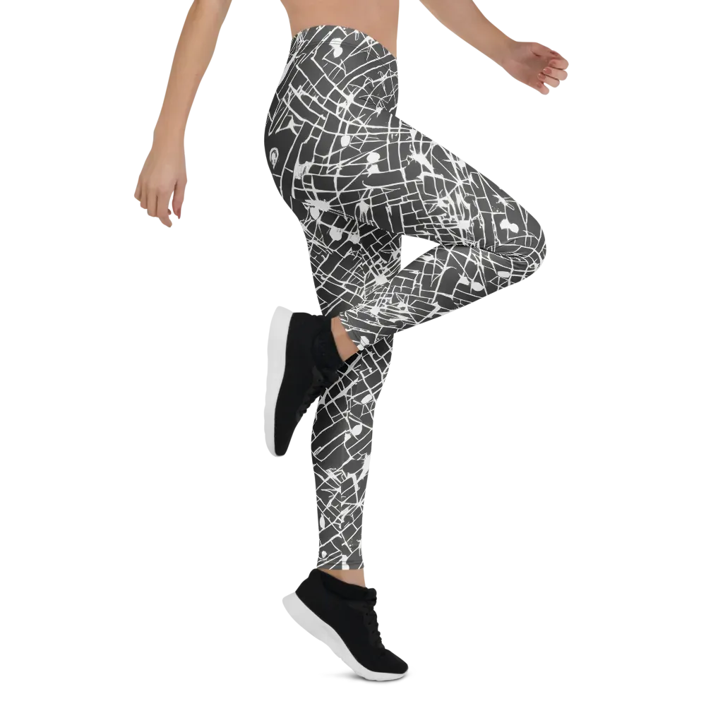 Ink Grid on Leggings — Right