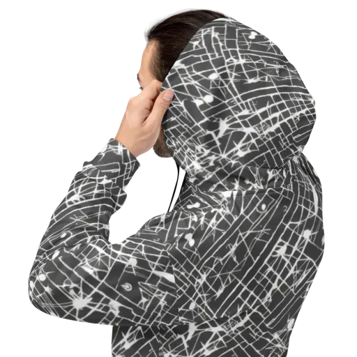 Ink Grid on a Hoodie