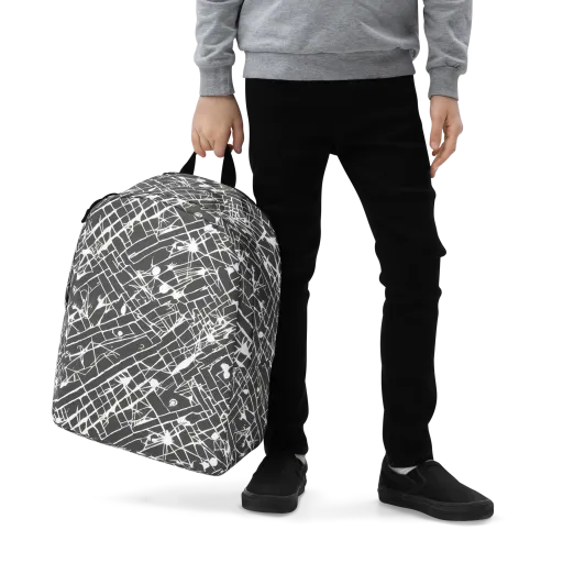 Ink Grid on a Minimalist Backpack