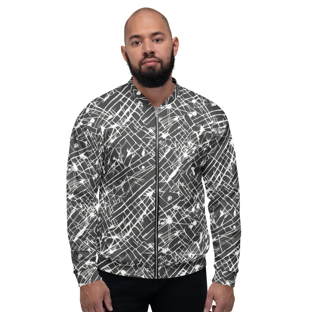Ink Grid on Bomber Jacket — Front