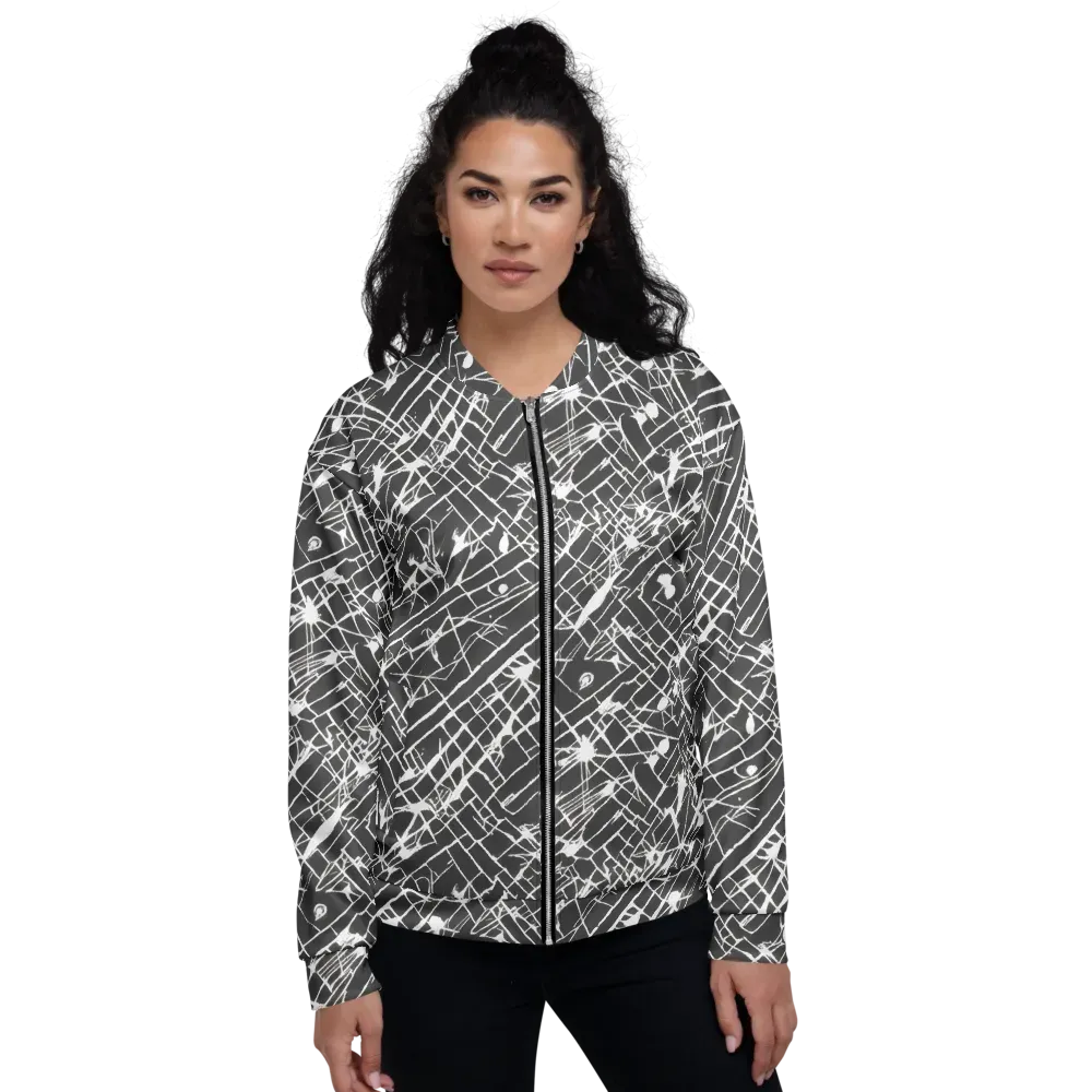 Ink Grid on Bomber Jacket — Front