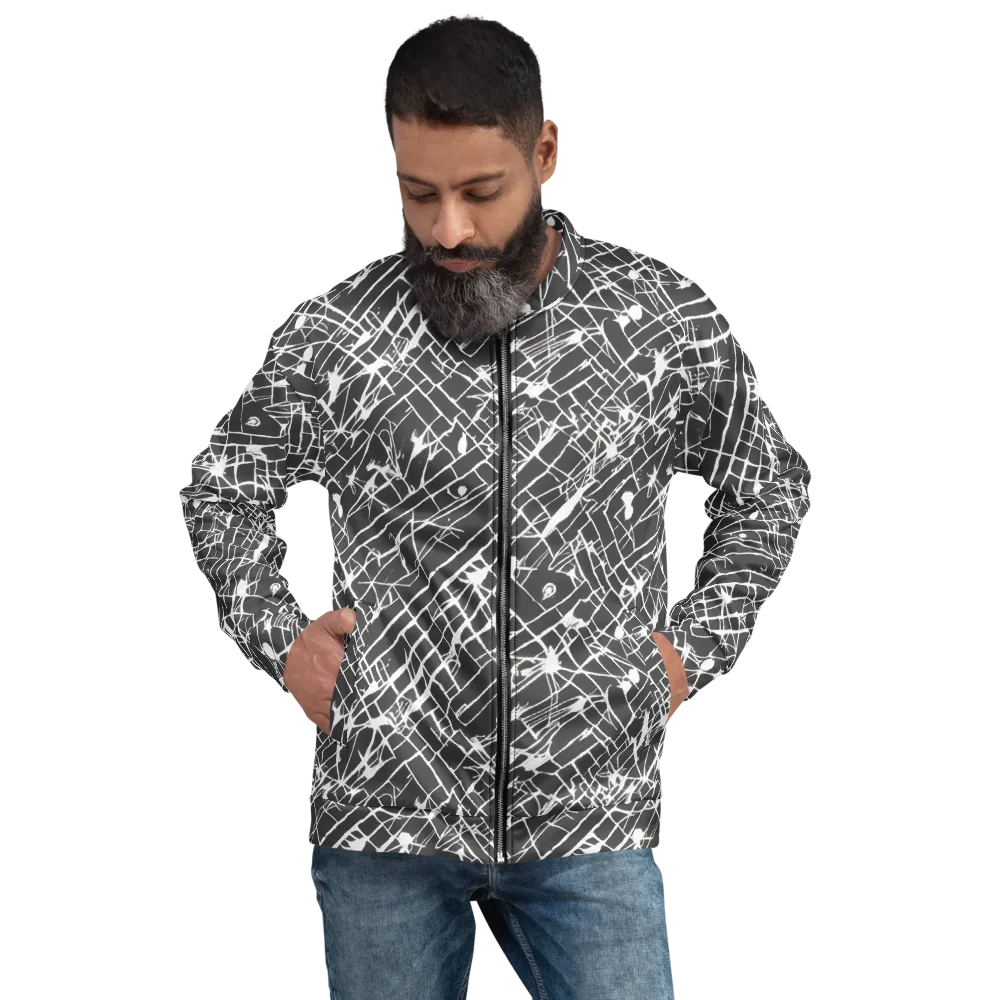 Ink Grid on Bomber Jacket — Front
