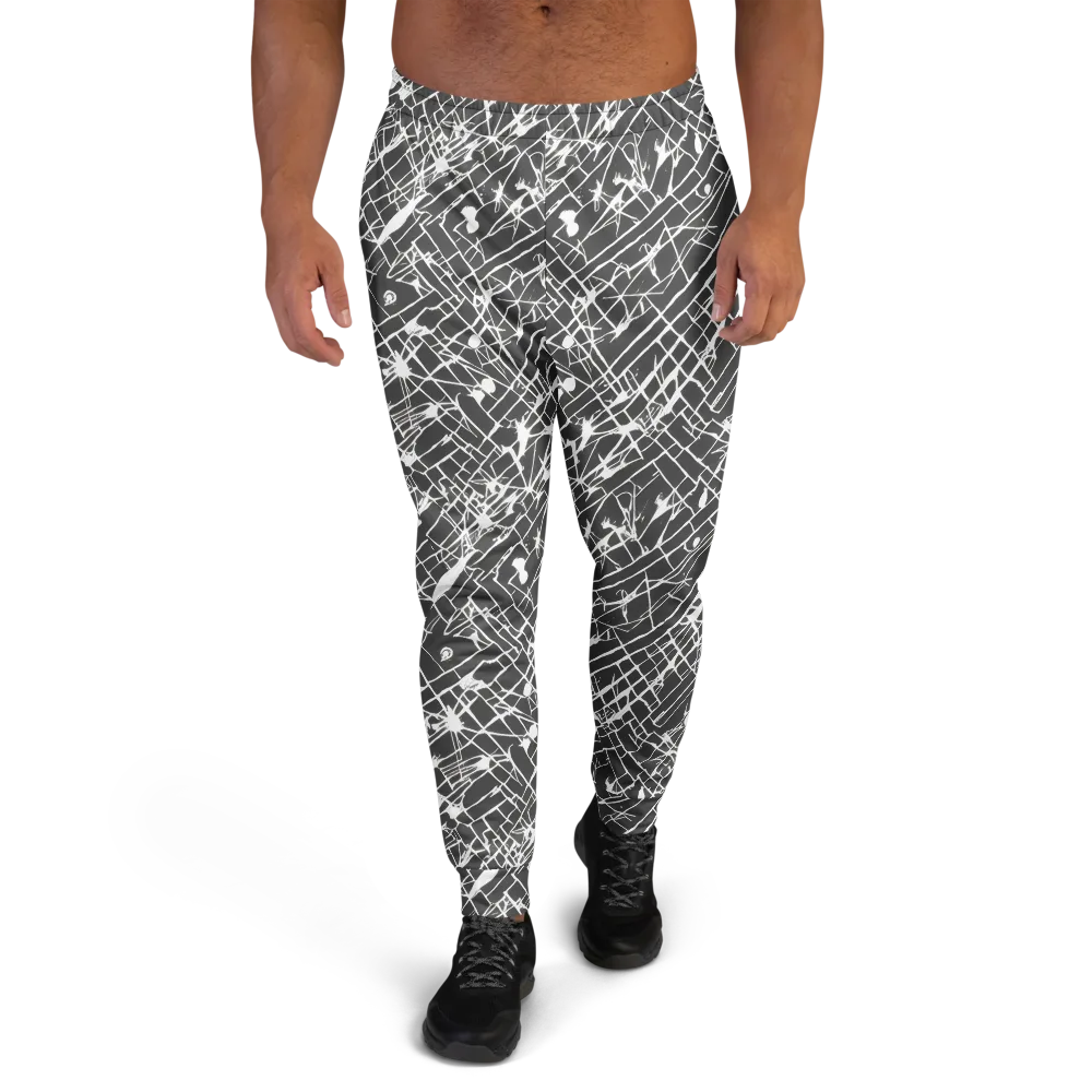 Ink Grid on Men's Joggers — Front