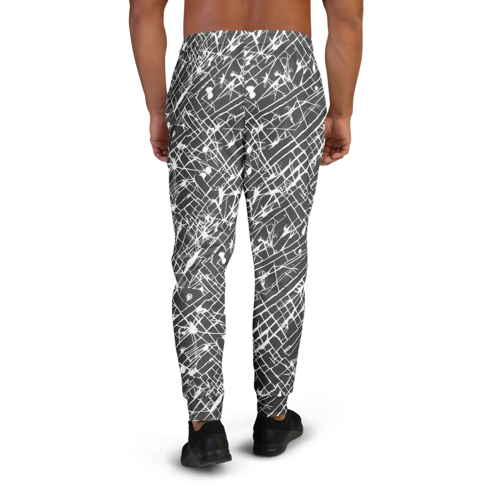 Ink Grid on Men's Joggers — Back