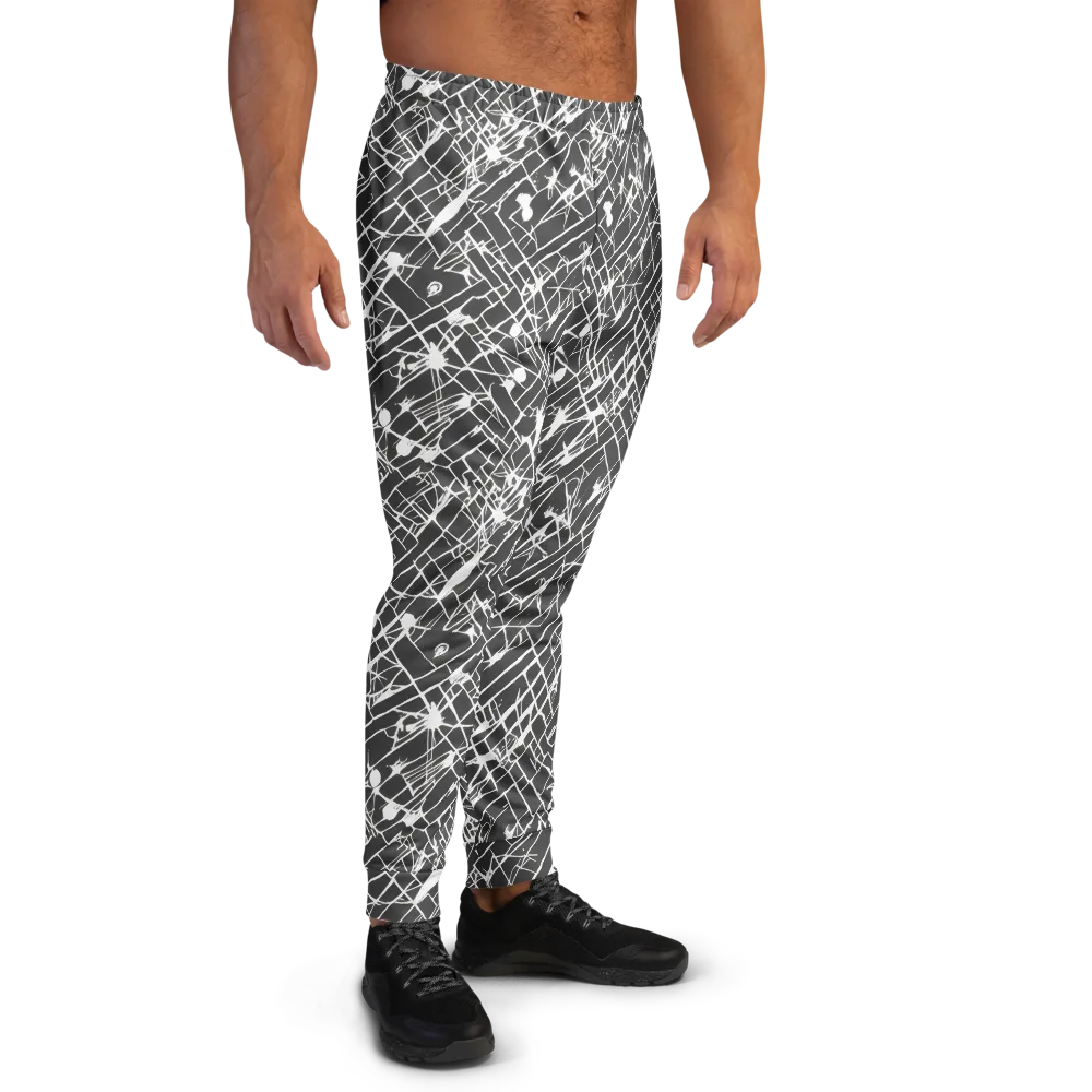 Ink Grid on Men's Joggers — Right