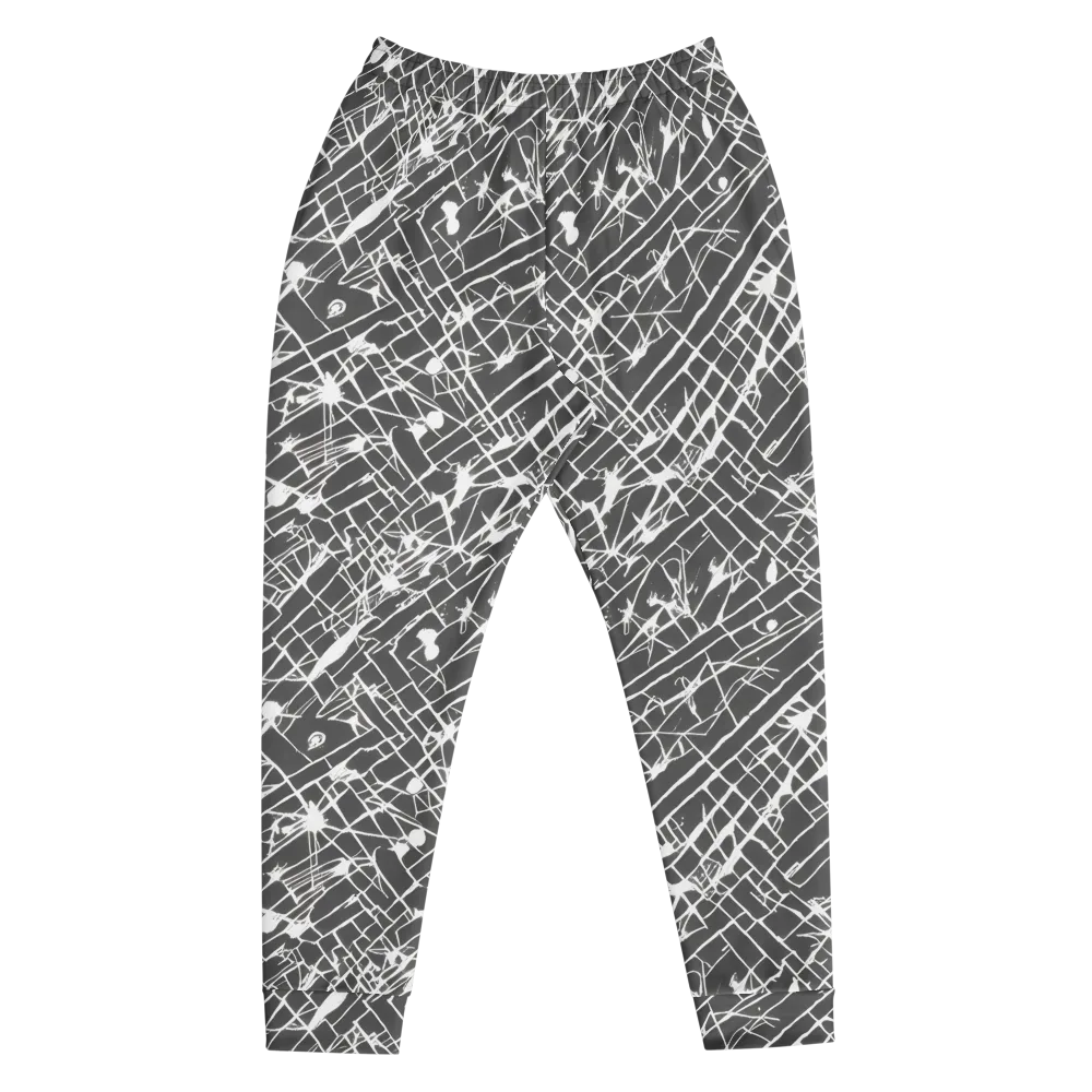 Ink Grid on Men's Joggers — Front