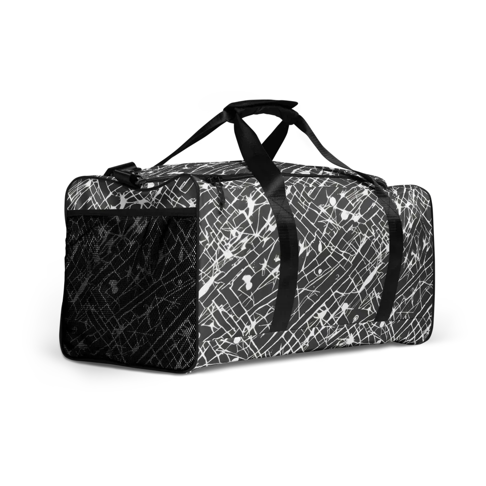 Ink Grid on Duffle Bag — Right Front