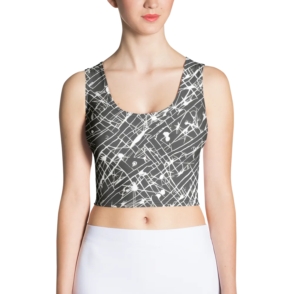 Ink Grid on Crop Top — Front