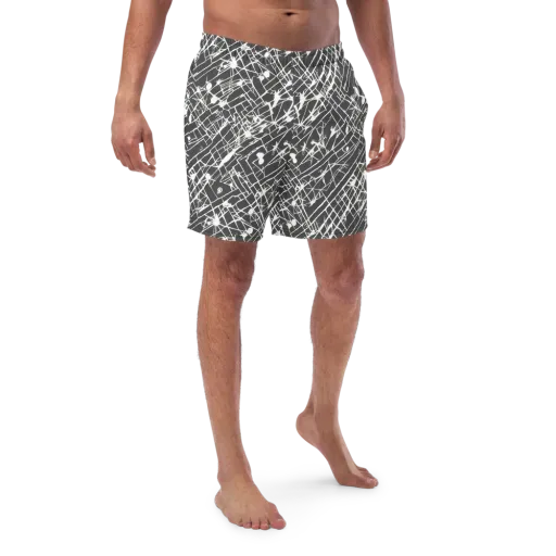 Ink Grid on a Swim Trunks