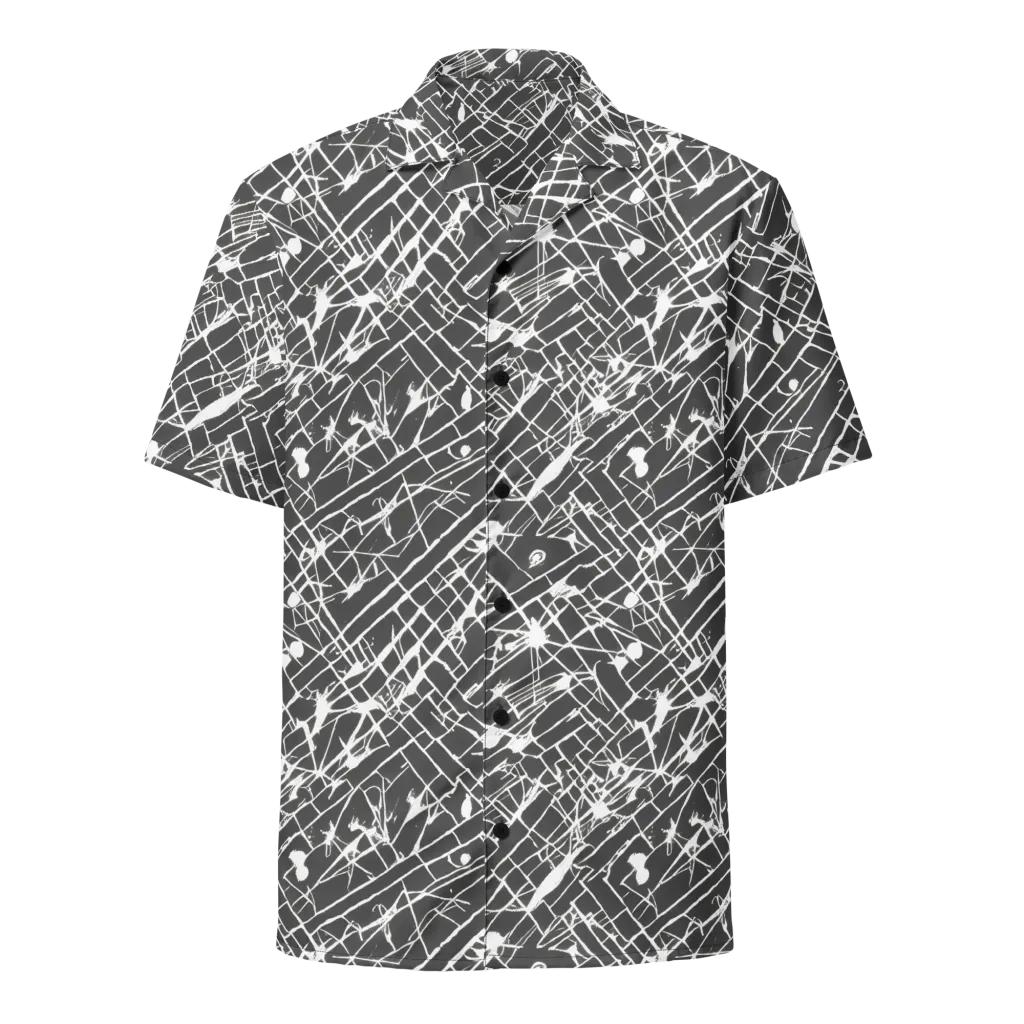 Ink Grid on Button Shirt — Front