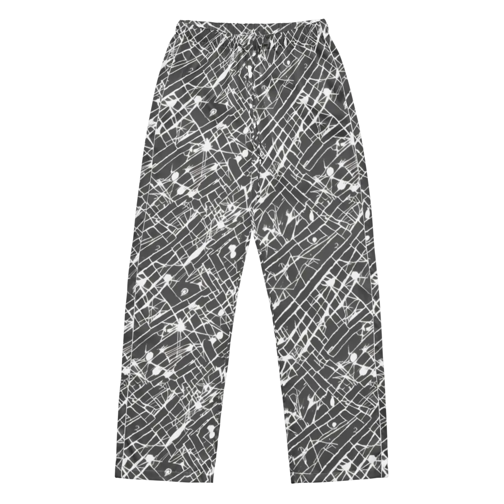 Ink Grid on Women's Pajama Pants — Front