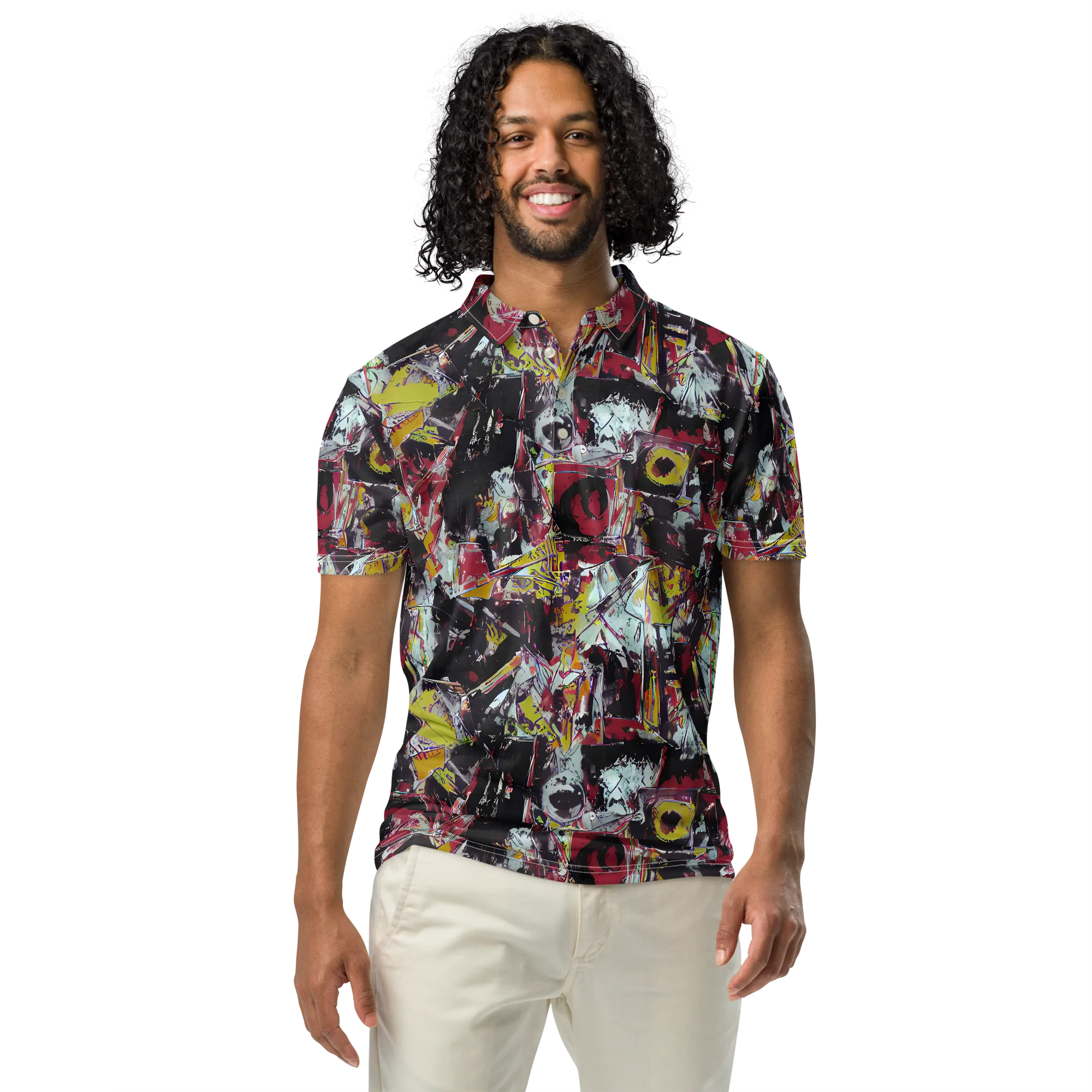 Rebel Spectrum on Men's Slim Fit Polo Shirt — Front