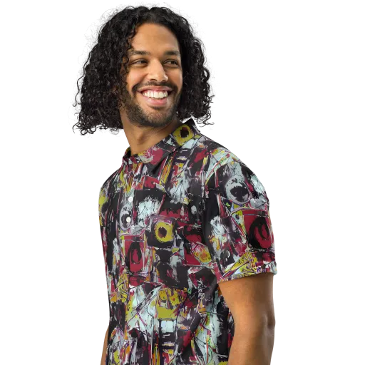 Rebel Spectrum on a Men's Slim Fit Polo Shirt