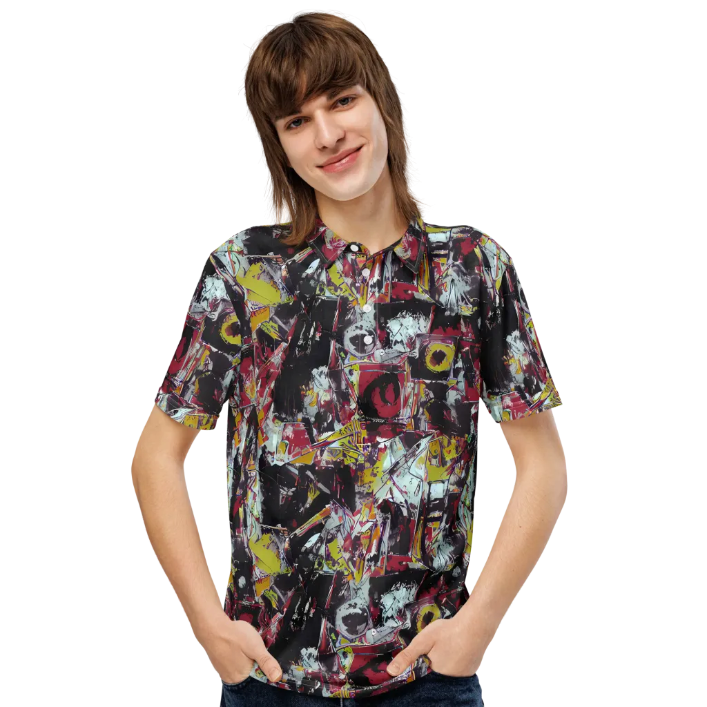 Rebel Spectrum on Men's Slim Fit Polo Shirt — Front