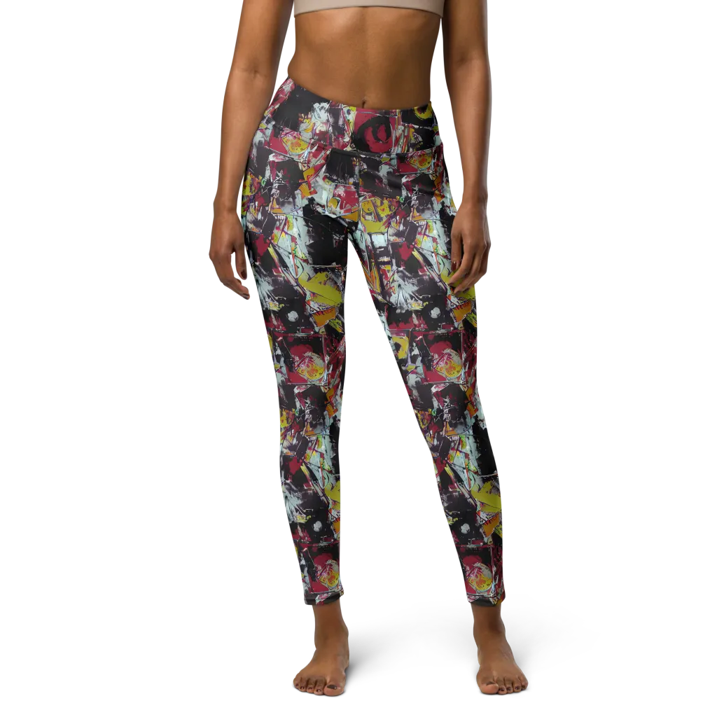 Rebel Spectrum on Yoga Leggings — Front