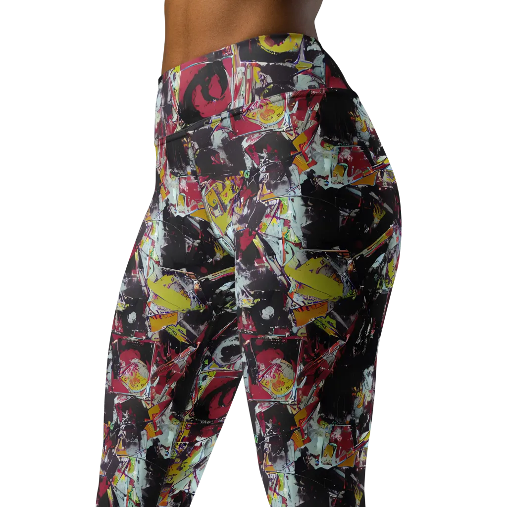 Rebel Spectrum on Yoga Leggings — Left Front