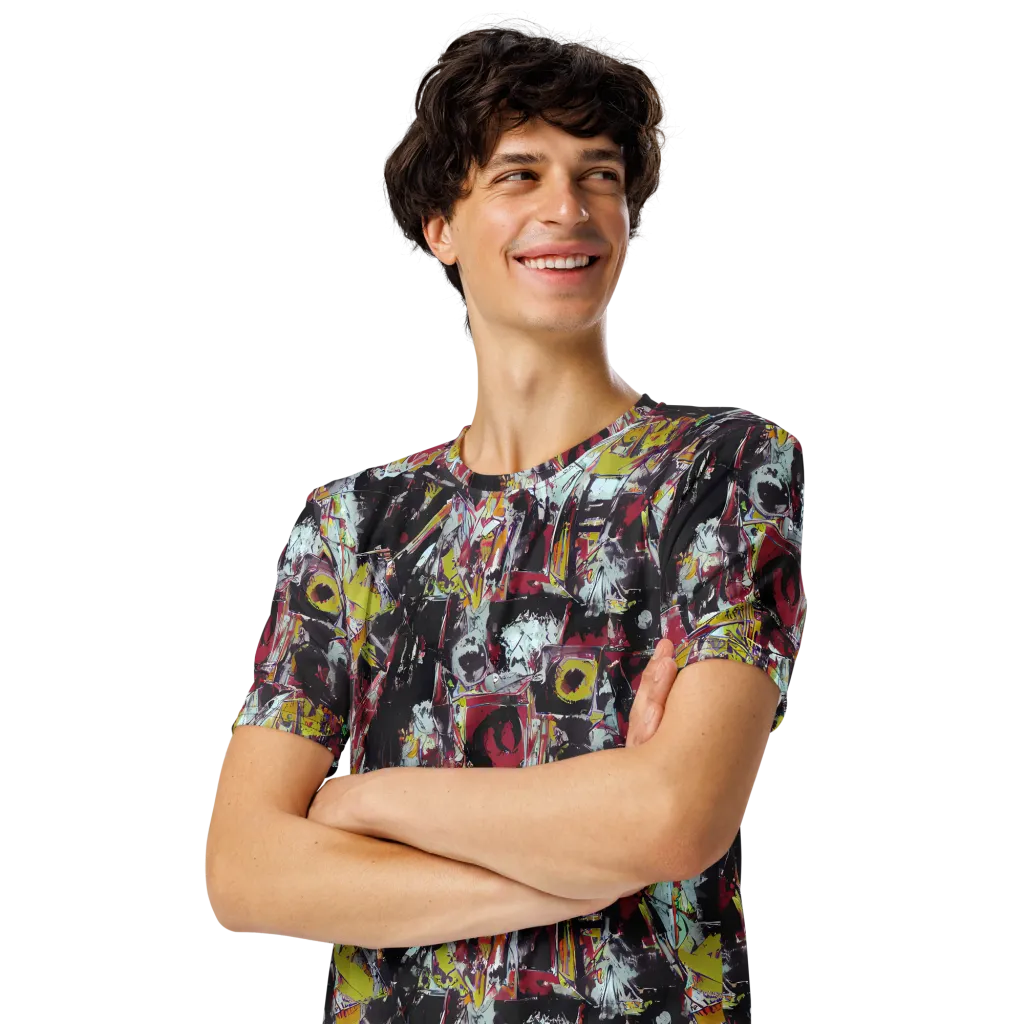 Rebel Spectrum on Men's Crew Neck T-Shirt — Left Front