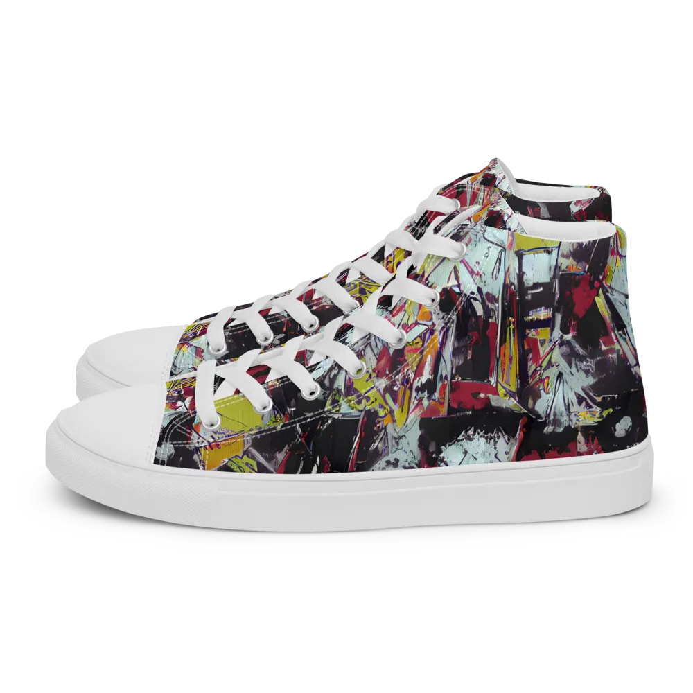 Rebel Spectrum on Men's High Top Canvas Shoes — Left