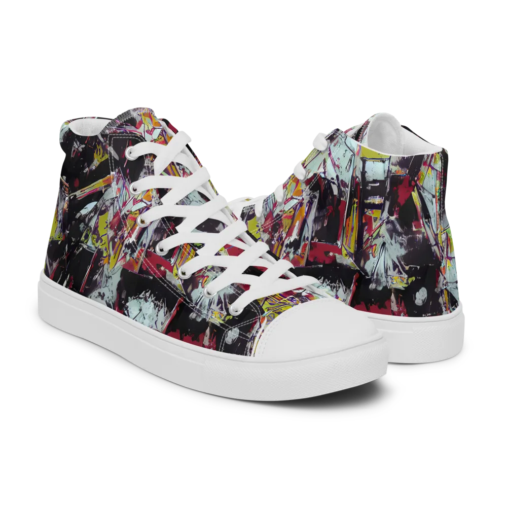Rebel Spectrum on Men's High Top Canvas Shoes — Right