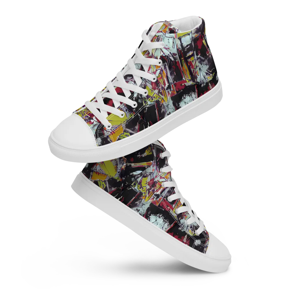 Rebel Spectrum on Men's High Top Canvas Shoes — Front