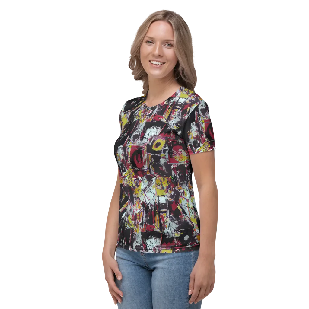 Rebel Spectrum on Women's Crew Neck T-Shirt — Left