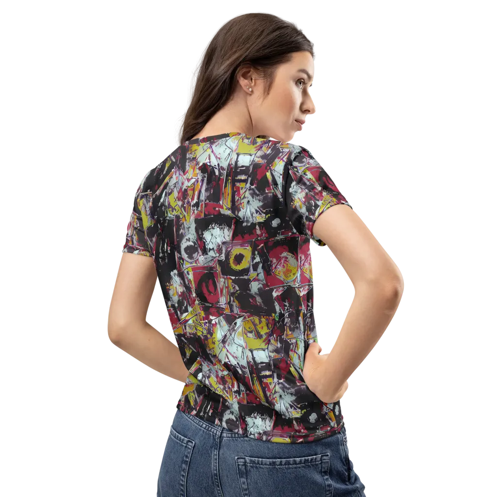 Rebel Spectrum on Women's Crew Neck T-Shirt — Back