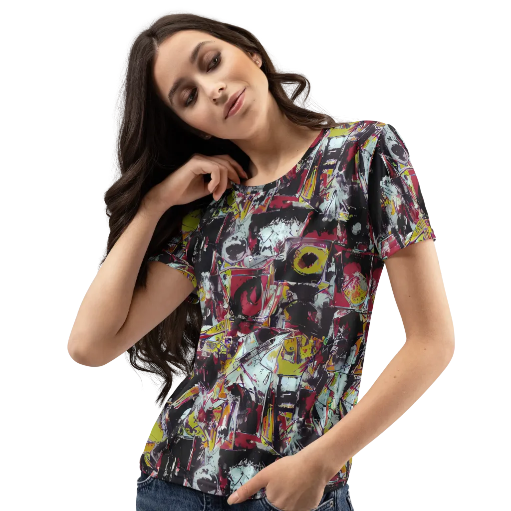 Rebel Spectrum on Women's Crew Neck T-Shirt — Left Front