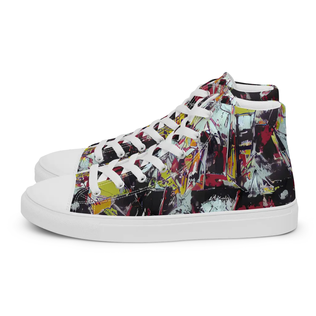 Rebel Spectrum on Women's High Top Canvas Shoes — Left